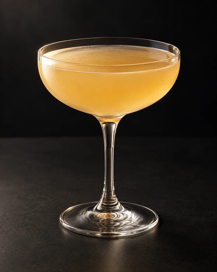 Between the Sheets served in a coupe glass against a black background.