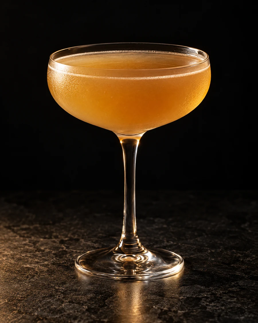 Esquivel Daiquiri: Cloudy amber-gold cocktail in a stemmed coupe, served without ice or garnish.