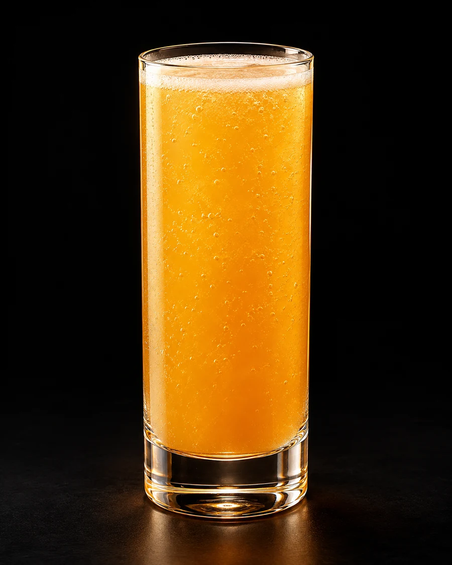 Non-Alc One In A Million in a collins, serve without ice, with no garnish, against a black background.