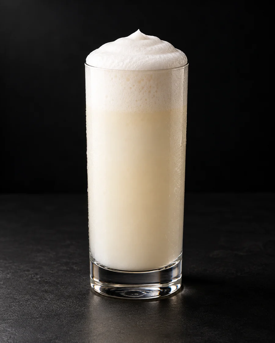 ramos Fizz served in a highball glass