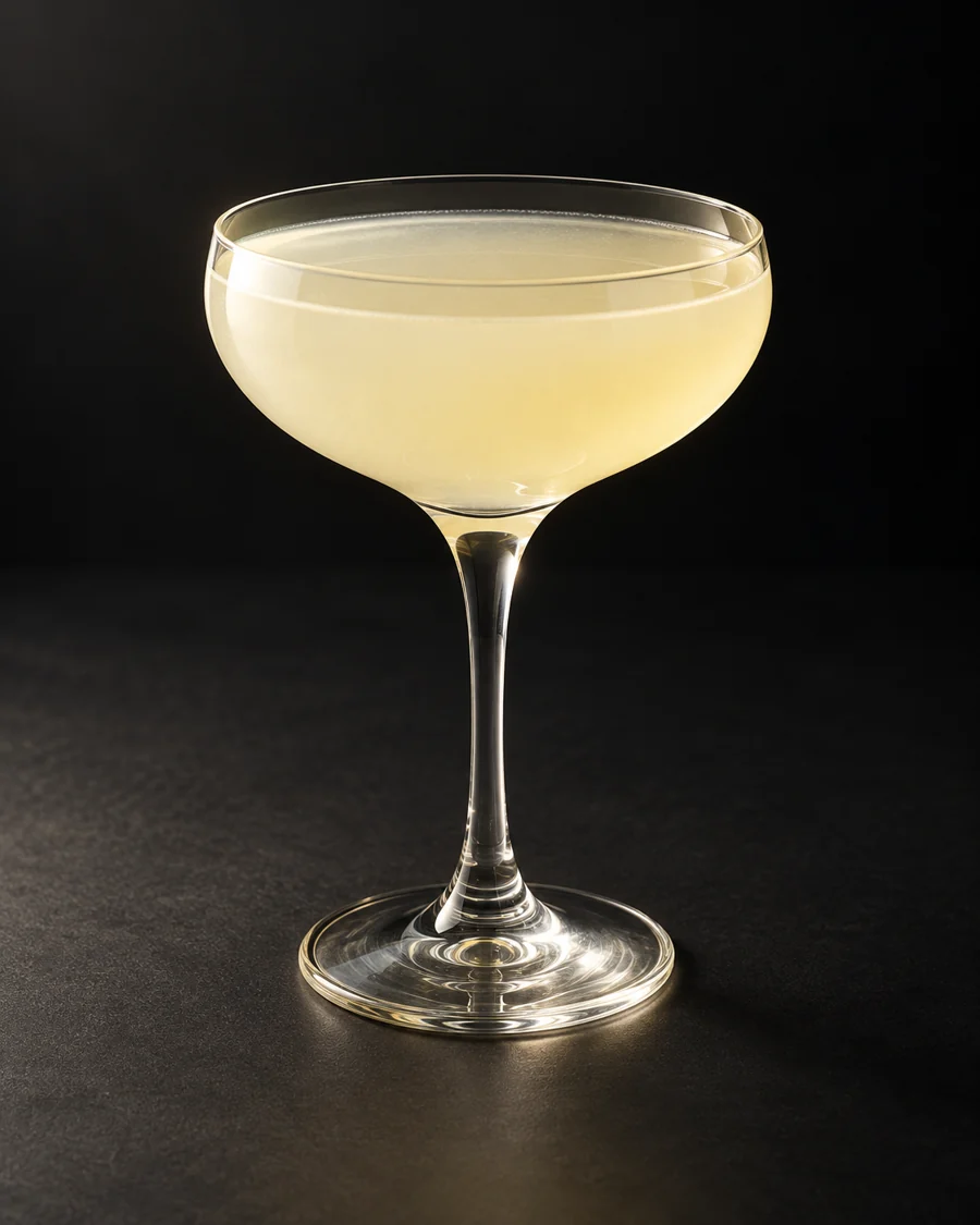 white Lady served in a coupe glass